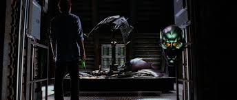 He goes through a series of typical spiderman actions/poses and stopping with does this mcfarlane couching stance on the pole and watch the green goblin attacking the festival scene. Paul Cooney On The Spiderman Trilogy