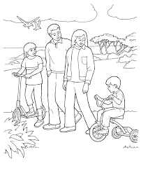 Primary Coloring Page Family Walking Together Ldsprimary Mormons Family Coloring Pages Lds Coloring Pages Coloring Pages For Kids