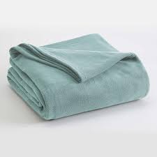 Amazon Com Vellux Microfleece Blanket Twin Light Blue Home Kitchen
