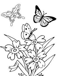 Printable Spring Coloring Pages Spring Coloring Pages Butterfly Coloring Page Flower Coloring Pages