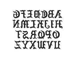 Nemek Gothic Font Font Gothic Nemek Harfleme Alfabe Yazi Tipleri Yazi Fontlari