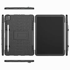 Hybrid Rugged Ipad Pro 11 Inch 2020 Kickstand Shockproof Case Black Ipad Pro Ipad Kickstand