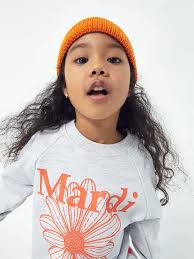 MARDI MERCREDI LES PETITS Sweatshirt Flowermardi Heather Orange