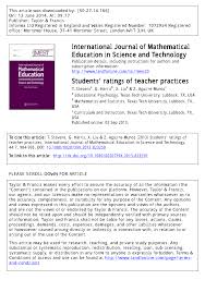 PDF) Students' Ratings Of Teacher Practices