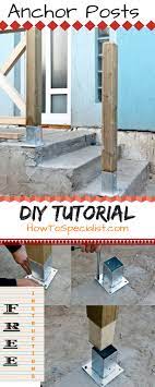 How To Anchor Post To Concrete Howtospecialist How To Build Step By Step Diy Plans Handrails For Concrete Steps Concrete Posts Diy Plans