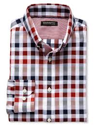 Banana Republic Tailored Slim Fit Non Iron Multi Gingham Shirt Retro Red In Multicolor For Men Retro Red Lyst Mens Shirt Dress Shirts Gingham Shirt