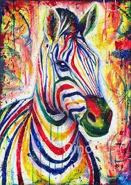 ✓ usage commercial gratis ✓ images haute qualité. Zebre Colore I Peinture Par Cino Artmajeur