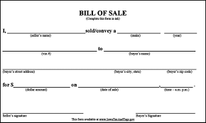 free bill of sale for car templates forms download in pdf