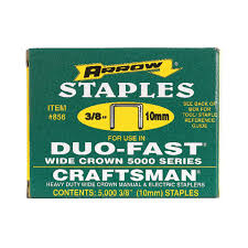 Arrow Duo-Fast 1/2 in. W X 3/8 in. L 18 Ga. Wide Crown Staples 5000 pk Mfr#  856