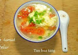 Resep Tan Hua Tang Sup Tomat Telur Oleh Mia Shary Recipe Sup Tomat Resep Sup