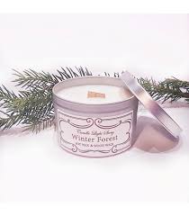 Candle Light Story Winter Forest Scented Soya Wax Candle With Wood Wick Www Littlefinland De