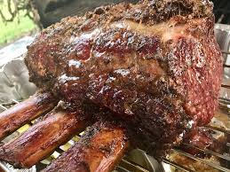 Apply jeff's rib rub liberally to the outside of the meat; Prime Rib On The Traeger Smoker Grill