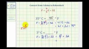 35 celsius = 95 degree fahrenheit Ex Convert Temperature From Celsius To Fahrenheit Youtube