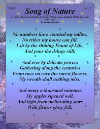 Seriesofpostersralphwaldoemersonsongofnature A Series Of Posters Devoted To The Song Of Nature Poem By Ralph Waldo Emerson 1 Life Nature Poem Life Images