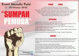 Ia lahir di tasikmalaya 21 juni 1986. Penerbit Rosiebook Event Menulis Puisi Tema Sumpah Pemuda 1 28 Oktober 2018 Syarat Umum Lomba 1 Lomba Ini Terbuka Untuk Umum Dan Bersifat Gratis 2 Berteman Dengan Akun Facebook Rosiebook Publisher 3