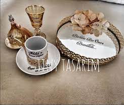 kahve sunum tepsisi nisan nisan yuzukleri dugun