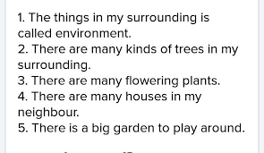 Do you know how to spell your name? Write 5 Line About My Surroundings Brainly In
