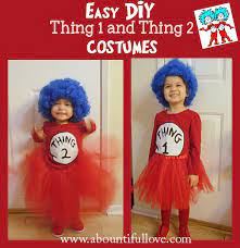 Learn how to make this adorable and super simple where the wild things are family costumes. Diy Thing 1 And Thing 2 Costumes A Bountiful Love