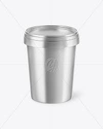 Download Metallized Ice Cream Cup Mockup In Cup Bowl Mockups On Yellow Images Object Mockups PSD Mockup Templates