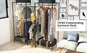 Portable clothing rack from feedback sports that offers vertical organization that folds down for compact storage and transport for $150.00. Amazon Com Vipek 5 Tiers Wire Garment Rack Heavy Duty Clothes Rack Clothes Wardrobe Compact Extra Large Armoire Storage Rack Metal Clothing Rack 74 4 L X 17 7 W X 76 8 H Max Load 600lbs V6 Black