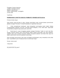 Contoh surat permohonan kerja untuk memohon perkerjaan didalam sektor swasta dan kerajaan. Contoh Surat Permohonan Kerja