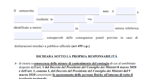 rassegna stampa dopo un primo allenamento delle misure di contenimento del coronavirus, ora l'argomento caldo è lo spostamento tra regioni. Modulo Autocertificazione Per Zone Rosse Arancioni E Gialle