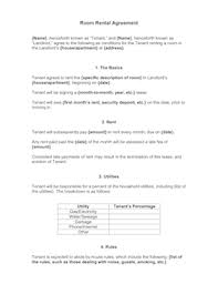 What they are, the tenancy process, deposit amounts, and sample tenancy agreement as reference. Room Rental Agreement Template