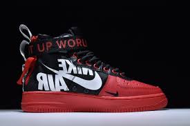 Nike Sf Air Force 1 Mid Qs Red Black White Icm61908 Nike Nike Air Force Sneaker Tenis Nike