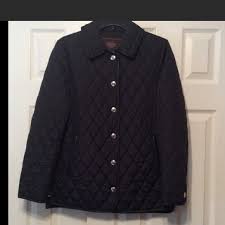 Coach Jackets Coats Black Coach Quilted Jacket With Leather Trim Poshmark