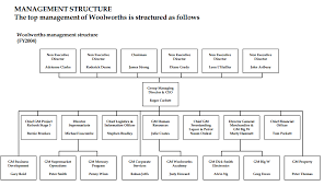 organisational structure for woolworth college paper sample