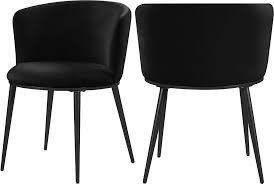 skylar ii black dining chair 966 meridian furniture dining chairs in 2021 dining chairs black dining chairs upholstered side chair