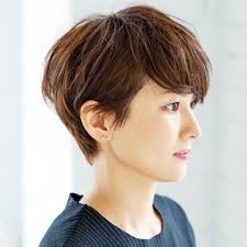 女っぷりが上がるショートヘアツーブロックでボリューム調整も40代の