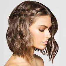Tresse pour cheveux courts | coiffure cheveux long. 1001 Idees De Coiffure Avec Une Tresse Collee Les Etapes Pour La Realisation Tresses Pour Cheveux Courts Cheveux Courts Coiffure Soiree Cheveux Courts
