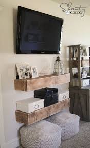 How To Decorate Around A Tv Floating Shelves Diy Tv In Bedroom Tv Decor