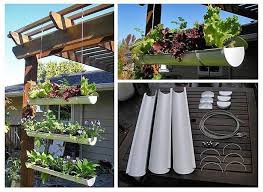 Horta Vertical Suspensa Em Calhas De Pvc Garten