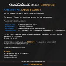 We Are Looking For Malay Male Female 30 S Early 40 S For Hair Product Video Shoot Casting Call It Cast Asian Male Model