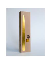 Gift Box With 2 Yellow Dipped Beeswax Candles Length 25 Cm Diameter 2 2 Cm Honey Color Curiosa Cabinet