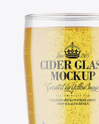 Download Cider Glass Mockup In Cup Bowl Mockups On Yellow Images Object Mockups PSD Mockup Templates