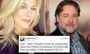 Flight attendant Heather Poole targets Russell Crowe over 'hoverboard'  complaint