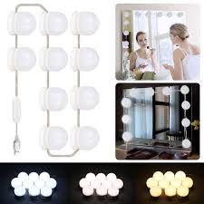 Spend $100 get $30 in rewards with store pickup! Tsv 10 Led Vanity Mirror Lights Kit Hollywood Style Dimmable Led Light Bulbs Makeup Lights For Vanity Table Set And Bathroom Mirror Walmart Com In 2021 Mirror With Lights Diy
