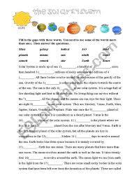 Printable science worksheets, solar our main objective is that these reading comprehension worksheets solar system pictures collection can be useful for you. The Solar System Video Esl Worksheet By Liza Xxx93