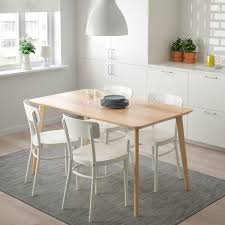Lisabo Idolf Table And 4 Chairs Ash Veneer White Ikea In 2020 Ikea Dining Ikea 4 Seater Dining Table