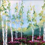 *Afternoon Delight* Birch and Blooms *Add Glitter*