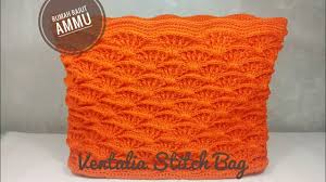 Tutorial membuat tas rajut motif lajur youtube via youtube.com. Crochet Merajut Tas Motif Ventalia How To Crochet Ventalia Bag Part 2 English Substitle Youtube