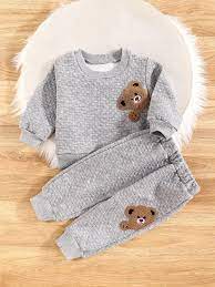 2023 Baby Boys Girls Cute Bear Pattern Casual Outfits Trendy - Temu United  Kingdom