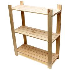 3 Tier Pine Shelf Unit Pine Shelves With 3 Wooden Shelves Freestanding Rack Mobiliario De Paletes Moveis De Paletes Ideias Estantes