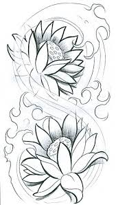 Two Flowers Tattoo Design Japanese Flower Tattoo Lotus Flower Tattoo Design Lilies Drawing