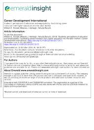 Cafes cluster around campus, so you. Pdf Students Perceptions Of Education And Employability Facilitating Career Transition From Higher Education Into The Labor Market