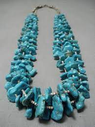Chunky Dunky Nuggets Vintage Native American Navajo Sterling Silver Necklace Old Turquoise Jewelry Native American Minimalist Necklace Silver Silver Turquoise Jewelry