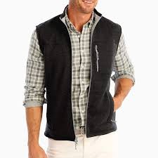 Johnnie O Wes Zip Front Vest Black Assembly88